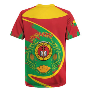 Cape Verde 1975-1992 Rugby Jersey Coat Of Arms Grunge Style