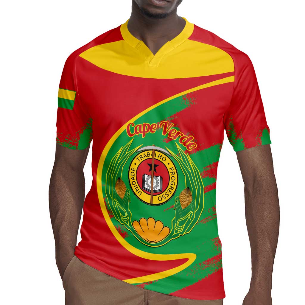 Cape Verde 1975-1992 Rugby Jersey Coat Of Arms Grunge Style