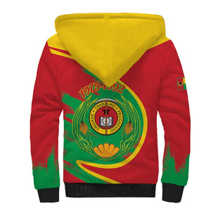 Cape Verde 1975-1992 Sherpa Hoodie Coat Of Arms Grunge Style