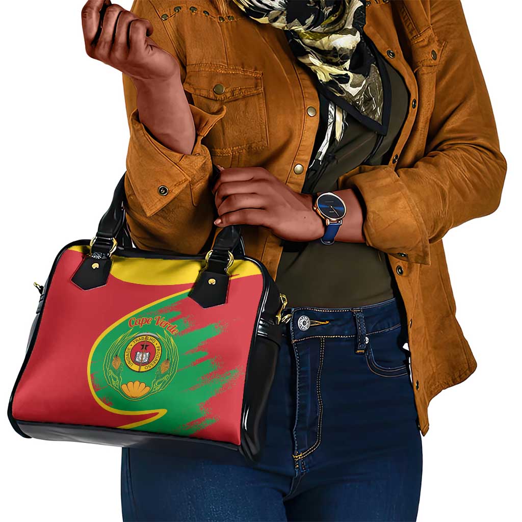 Cape Verde 1975-1992 Shoulder Handbag Coat Of Arms Grunge Style