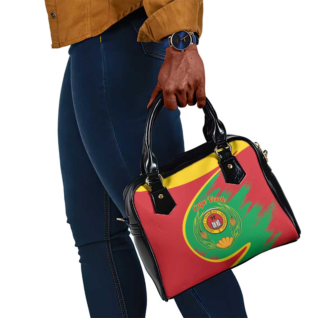 Cape Verde 1975-1992 Shoulder Handbag Coat Of Arms Grunge Style