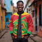Cape Verde 1975-1992 Sleeve Zip Bomber Jacket Coat Of Arms Grunge Style