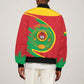 Cape Verde 1975-1992 Sleeve Zip Bomber Jacket Coat Of Arms Grunge Style