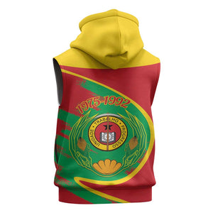 Cape Verde 1975-1992 Sleeveless Hoodie Coat Of Arms Grunge Style - African Pride