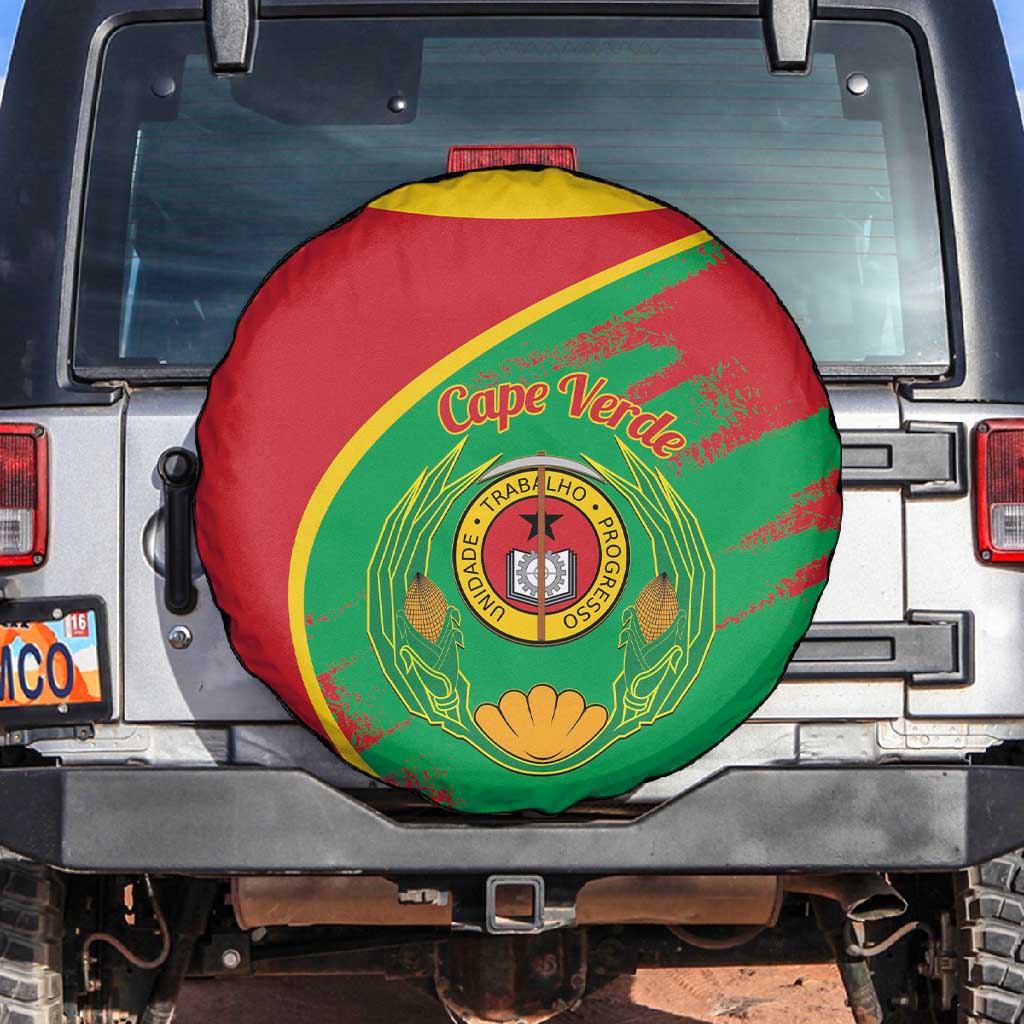 Cape Verde 1975-1992 Spare Tire Cover Coat Of Arms Grunge Style