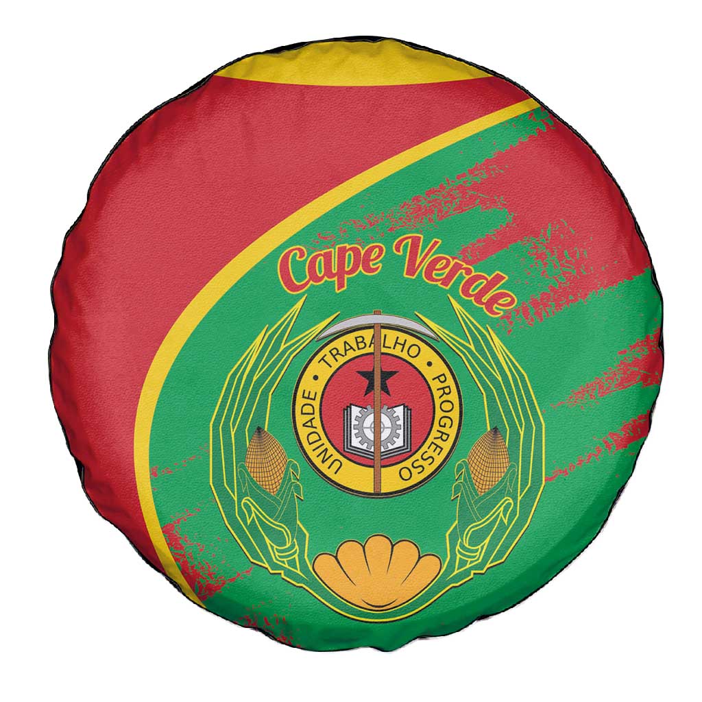 Cape Verde 1975-1992 Spare Tire Cover Coat Of Arms Grunge Style