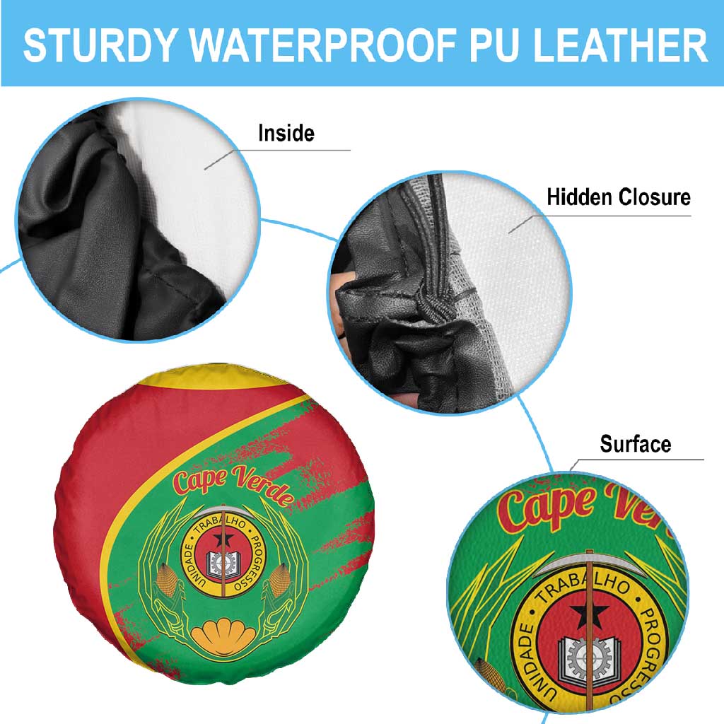 Cape Verde 1975-1992 Spare Tire Cover Coat Of Arms Grunge Style