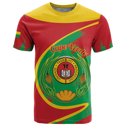 Cape Verde 1975-1992 T shirt Coat Of Arms Grunge Style