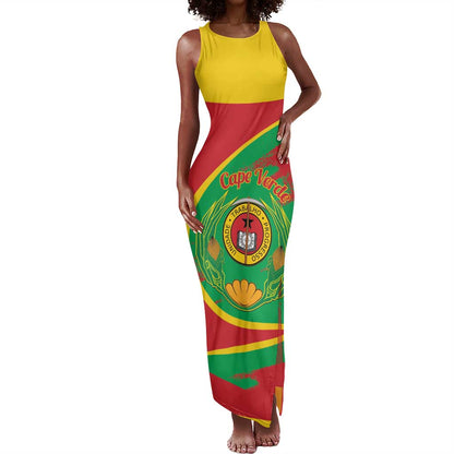 Cape Verde 1975-1992 Tank Maxi Dress Coat Of Arms Grunge Style