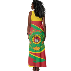 Cape Verde 1975-1992 Tank Maxi Dress Coat Of Arms Grunge Style