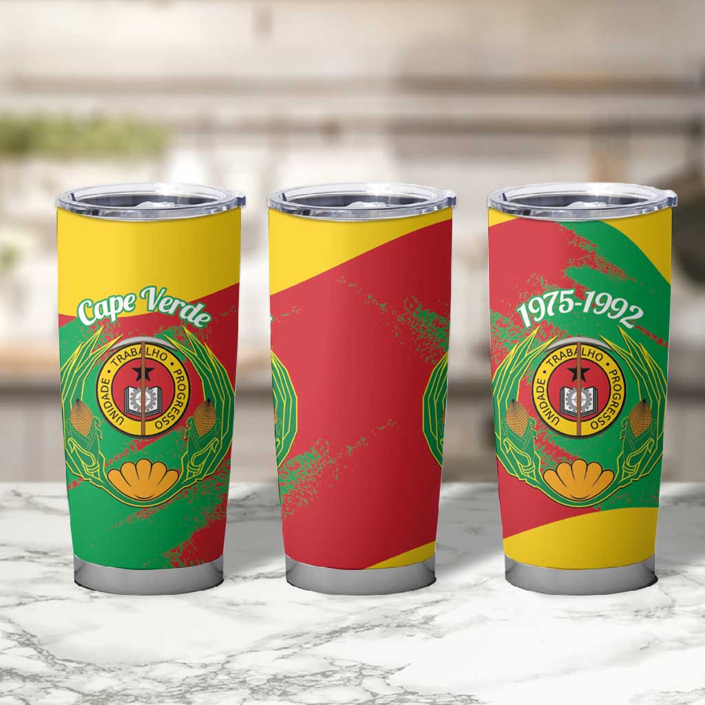 Cape Verde 1975-1992 Tumbler Cup Coat Of Arms Grunge Style