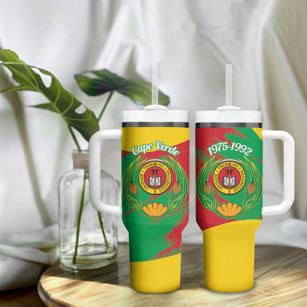 Cape Verde 1975-1992 Tumbler With Handle Coat Of Arms Grunge Style