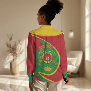 Cape Verde 1975-1992 Women Casual Shirt Coat Of Arms Grunge Style