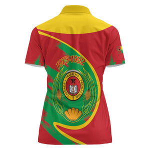 Cape Verde 1975-1992 Women Polo Shirt Coat Of Arms Grunge Style