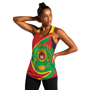 Cape Verde 1975-1992 Women Racerback Tank Coat Of Arms Grunge Style