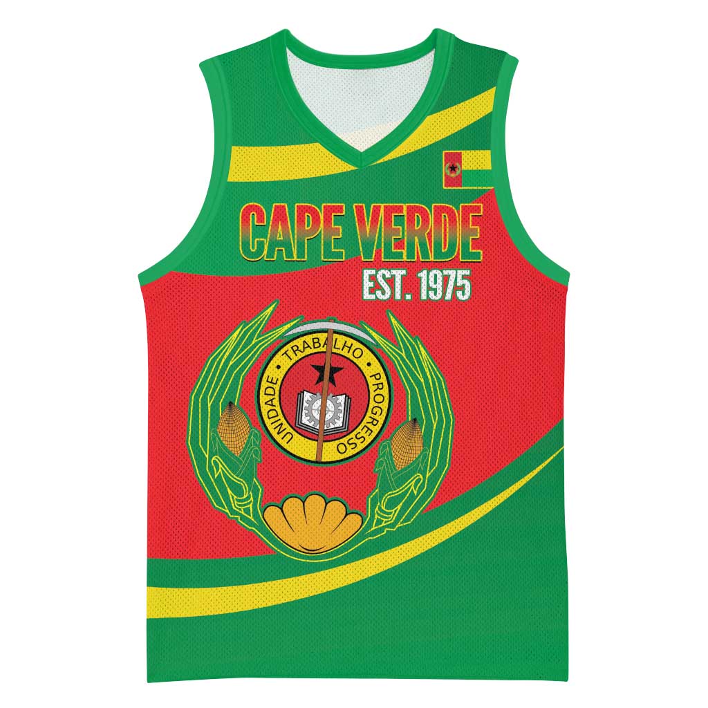 Cape Verde 1975-1992 Basketball Jersey Unidade Trabalho Progresso - African Pride