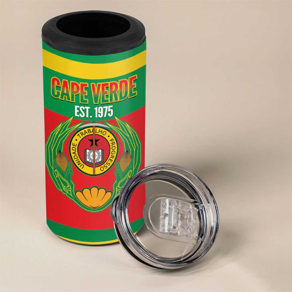 Cape Verde 1975-1992 4 in 1 Can Cooler Tumbler Unidade Trabalho Progresso