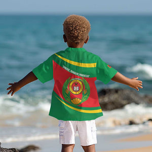 Cape Verde 1975-1992 Kid Hawaiian Shirt Unidade Trabalho Progresso