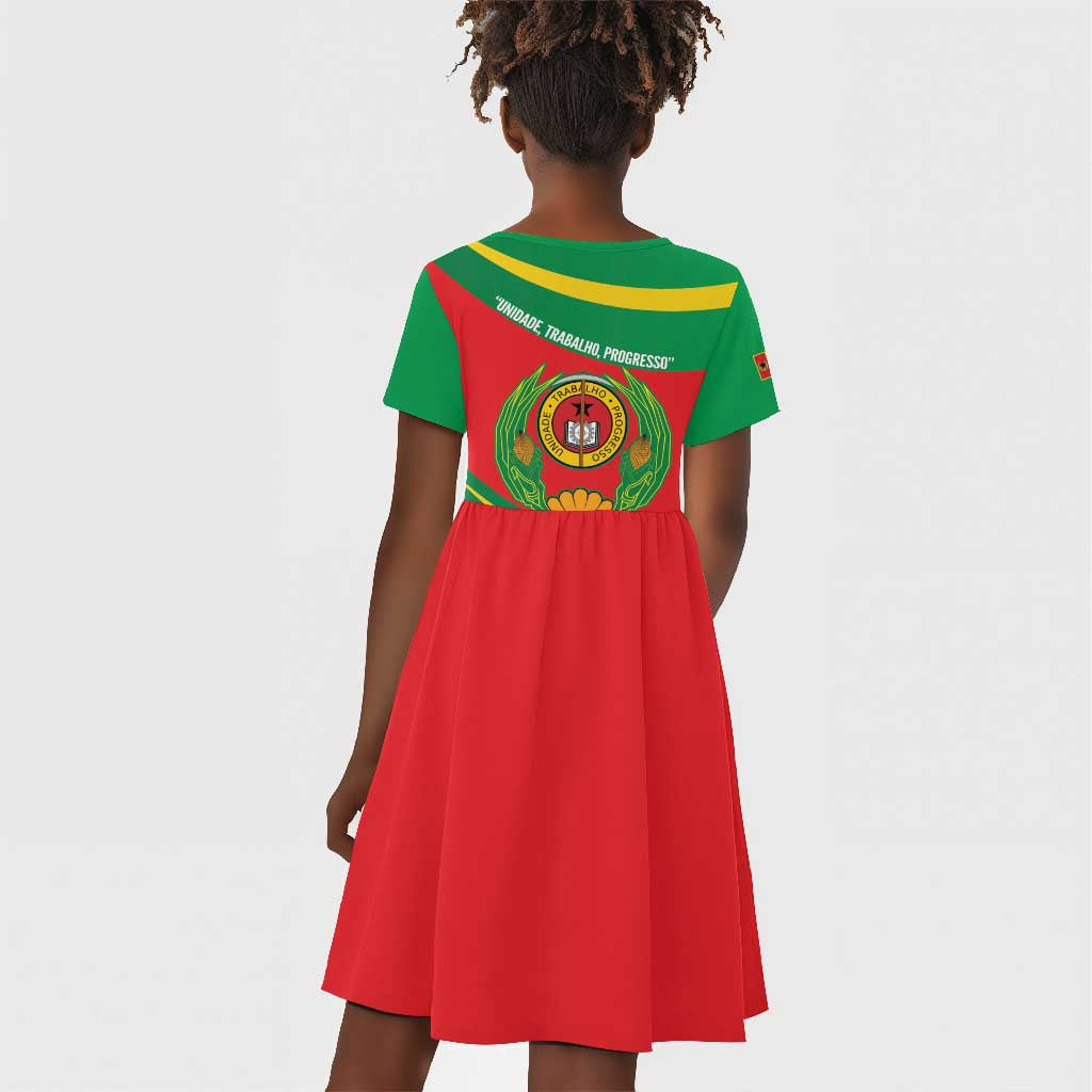 Cape Verde 1975-1992 Kid Short Sleeve Dress Unidade Trabalho Progresso