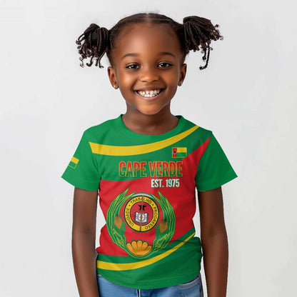 Cape Verde 1975-1992 Kid T shirt Unidade Trabalho Progresso