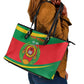 Cape Verde 1975-1992 Leather Tote Bag Unidade Trabalho Progresso