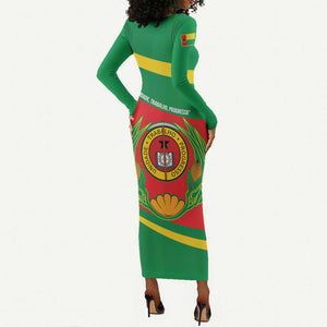 Cape Verde 1975-1992 Long Sleeve Bodycon Dress Unidade Trabalho Progresso LT14