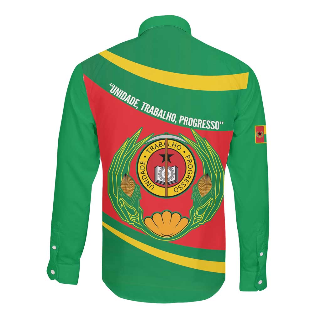 Cape Verde 1975-1992 Long Sleeve Button Shirt Unidade Trabalho Progresso