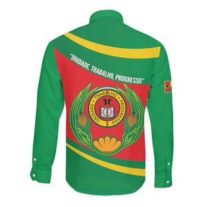 Cape Verde 1975-1992 Long Sleeve Button Shirt Unidade Trabalho Progresso