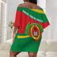 Cape Verde 1975-1992 Off Shoulder Short Dress Unidade Trabalho Progresso