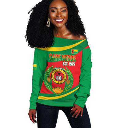Cape Verde 1975-1992 Off Shoulder Sweater Unidade Trabalho Progresso