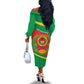 Cape Verde 1975-1992 Off The Shoulder Long Sleeve Dress Unidade Trabalho Progresso
