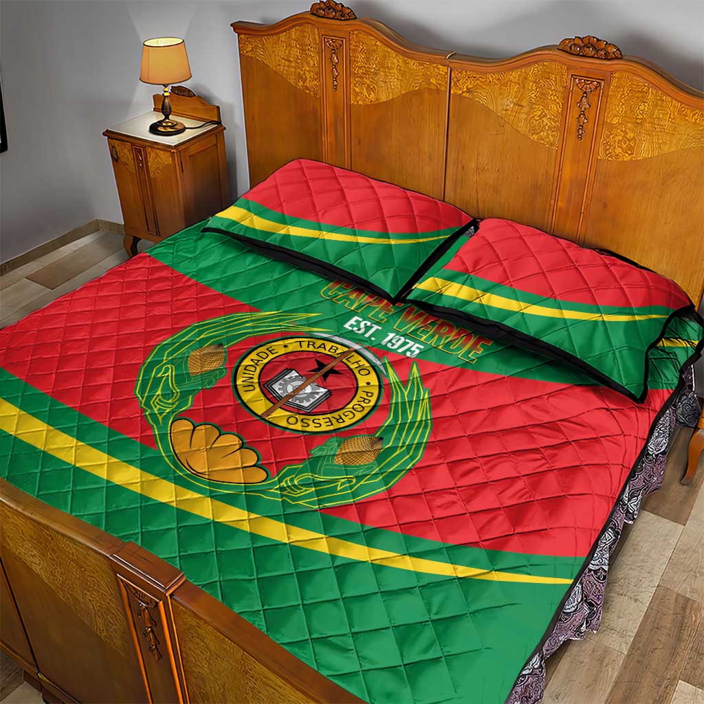 Cape Verde 1975-1992 Quilt Bed Set Unidade Trabalho Progresso