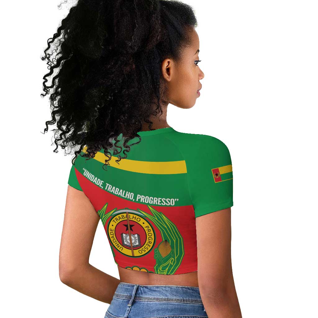 Cape Verde 1975-1992 Raglan Cropped T shirt Unidade Trabalho Progresso