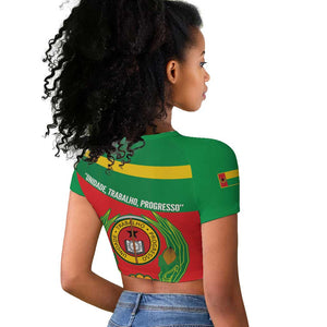 Cape Verde 1975-1992 Raglan Cropped T shirt Unidade Trabalho Progresso