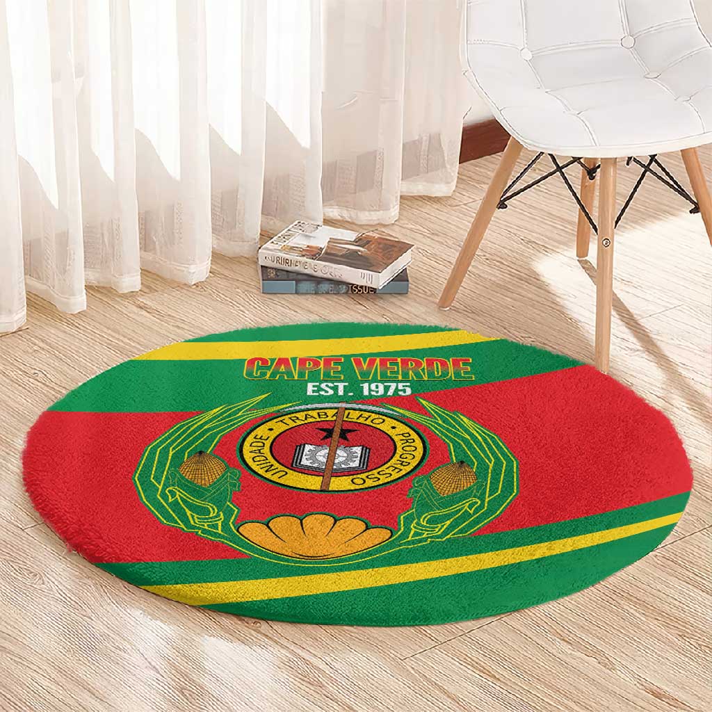 Cape Verde 1975-1992 Round Carpet Unidade Trabalho Progresso