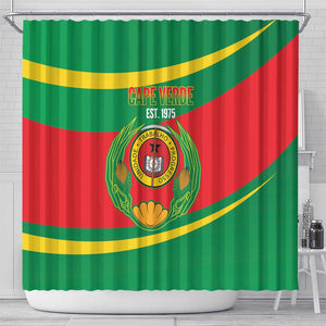 Cape Verde 1975-1992 Shower Curtain Unidade Trabalho Progresso
