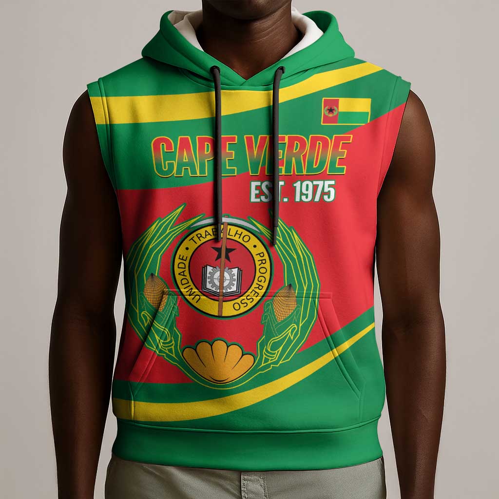 Cape Verde 1975-1992 Sleeveless Hoodie Unidade Trabalho Progresso - African Pride