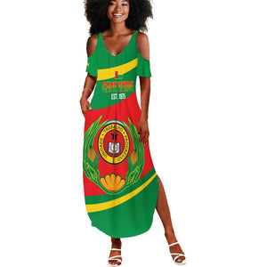 Cape Verde 1975-1992 Summer Maxi Dress Unidade Trabalho Progresso