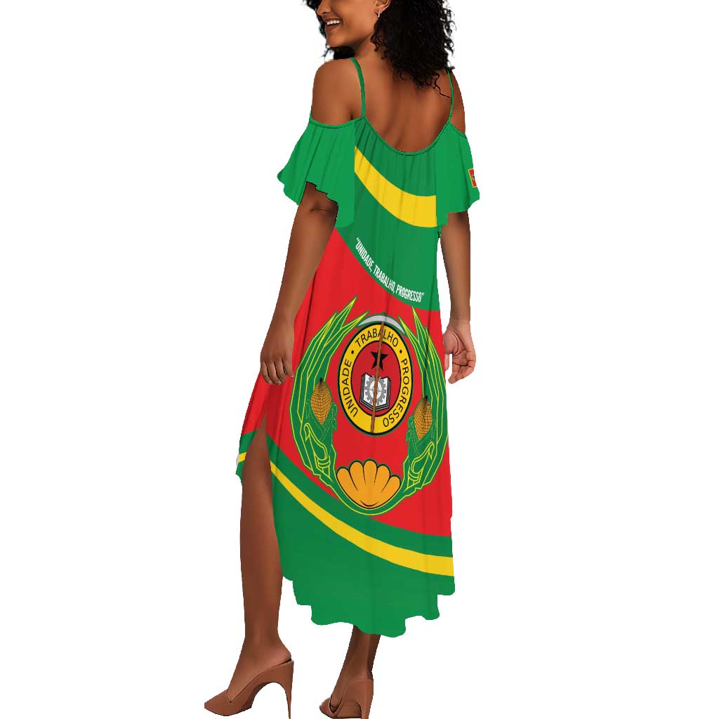 Cape Verde 1975-1992 Summer Maxi Dress Unidade Trabalho Progresso