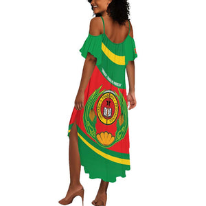Cape Verde 1975-1992 Summer Maxi Dress Unidade Trabalho Progresso