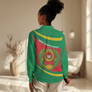 Cape Verde 1975-1992 Women Casual Shirt Unidade Trabalho Progresso