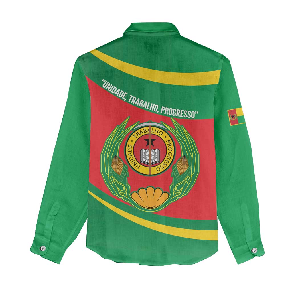 Cape Verde 1975-1992 Women Casual Shirt Unidade Trabalho Progresso