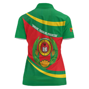 Cape Verde 1975-1992 Women Polo Shirt Unidade Trabalho Progresso