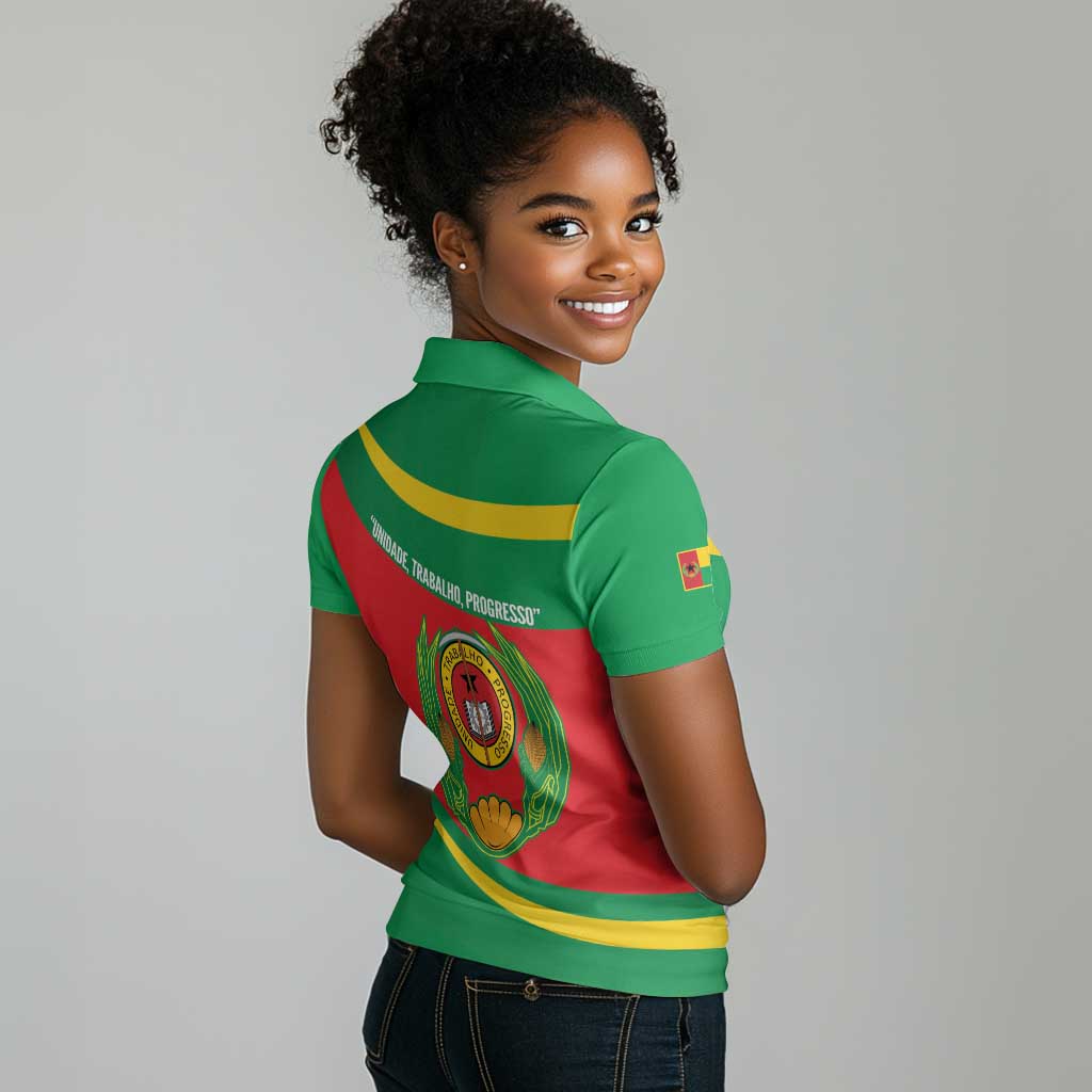 Cape Verde 1975-1992 Women Polo Shirt Unidade Trabalho Progresso