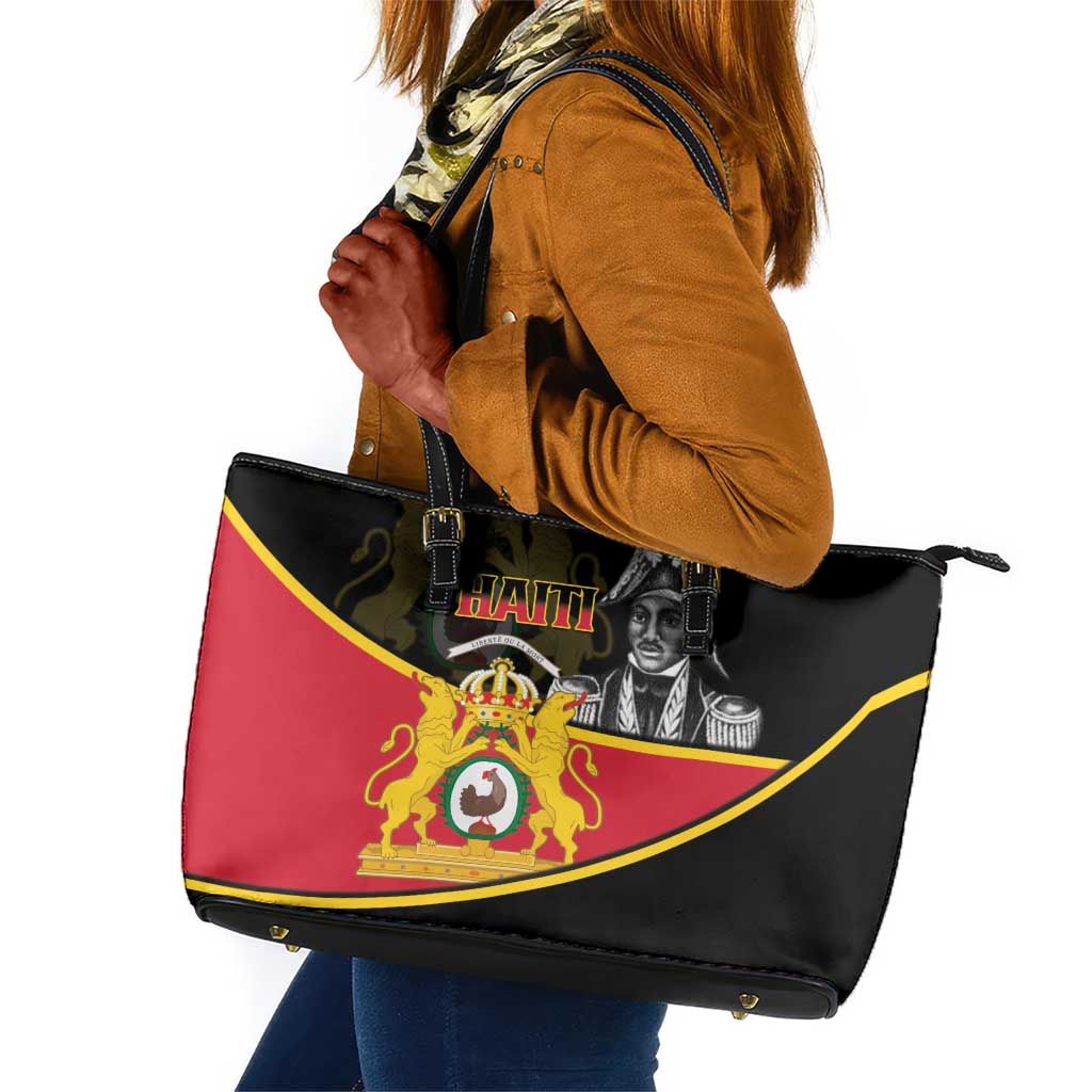 First Empire Of Haiti 1804-1806 Leather Tote Bag Jean-Jacques Dessalines Liberte ou la Mort!