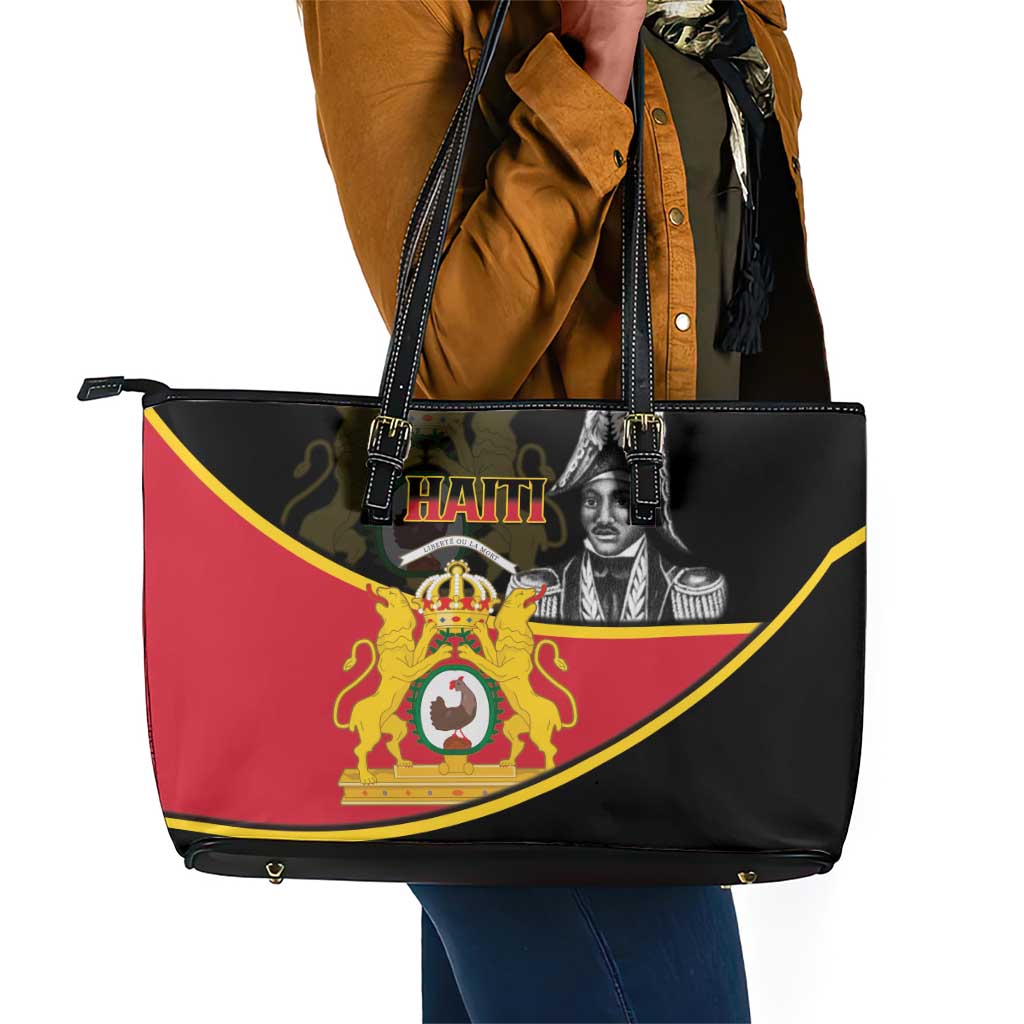 First Empire Of Haiti 1804-1806 Leather Tote Bag Jean-Jacques Dessalines Liberte ou la Mort!