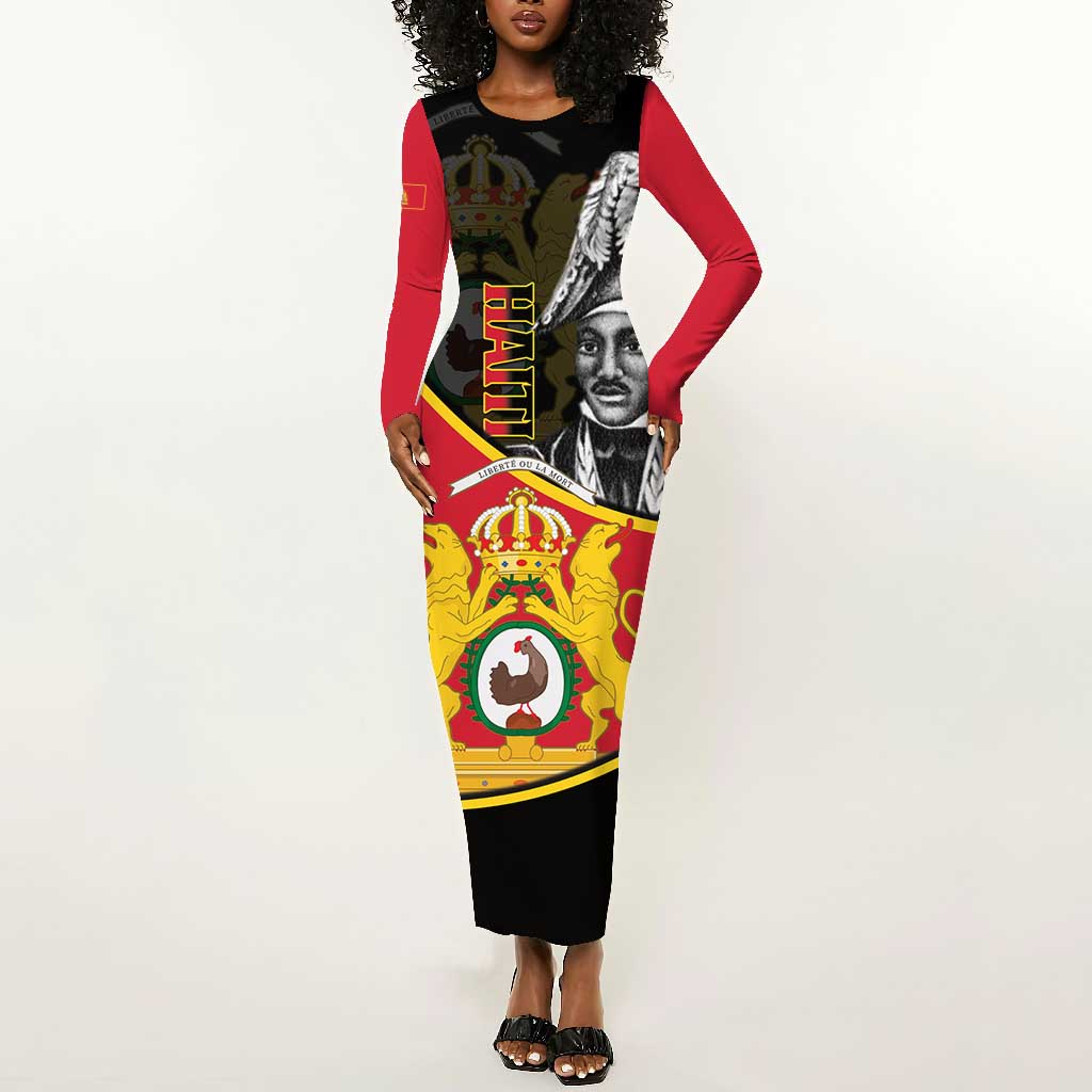 First Empire Of Haiti 1804-1806 Long Sleeve Bodycon Dress Jean-Jacques Dessalines Liberte ou la Mort! LT14