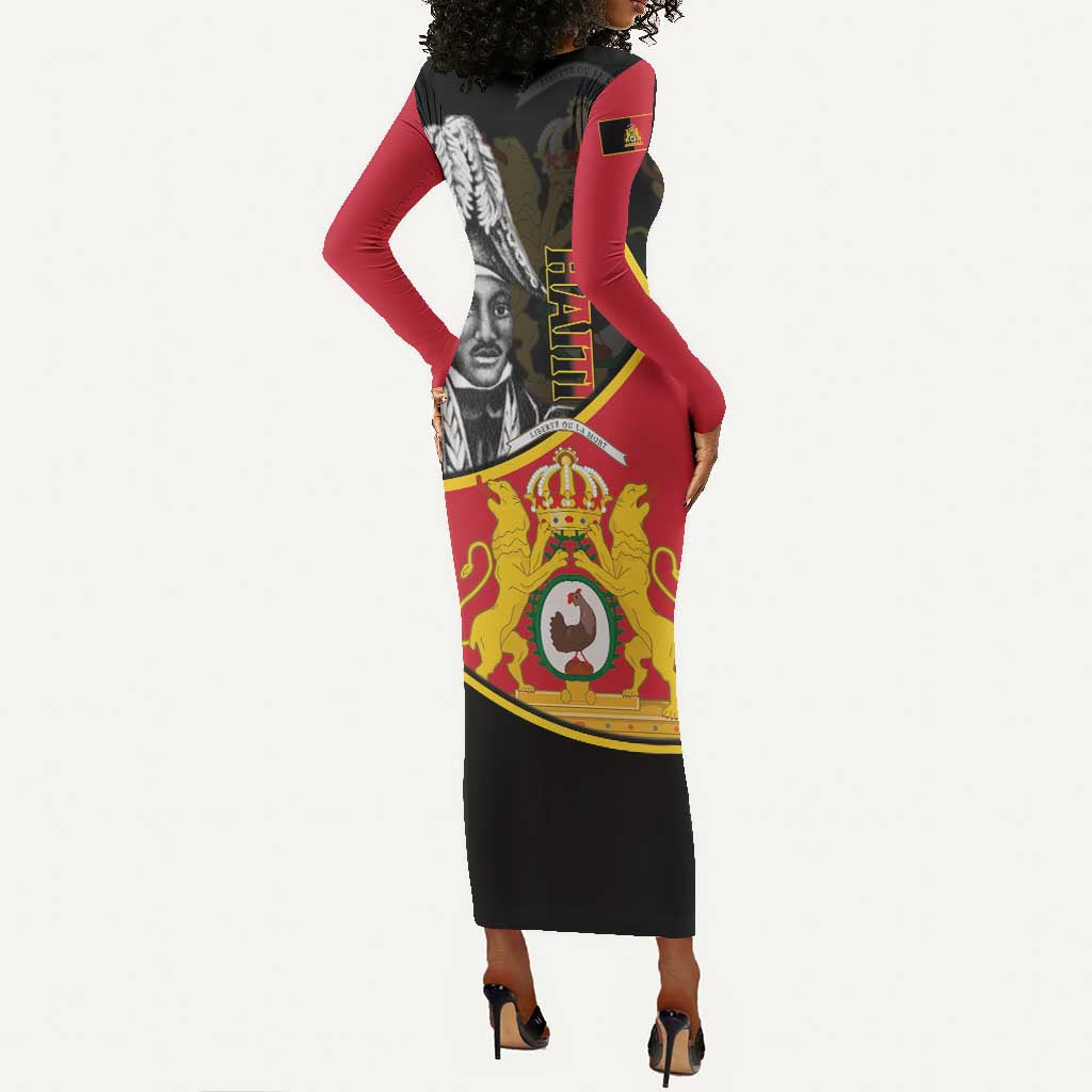 First Empire Of Haiti 1804-1806 Long Sleeve Bodycon Dress Jean-Jacques Dessalines Liberte ou la Mort! LT14