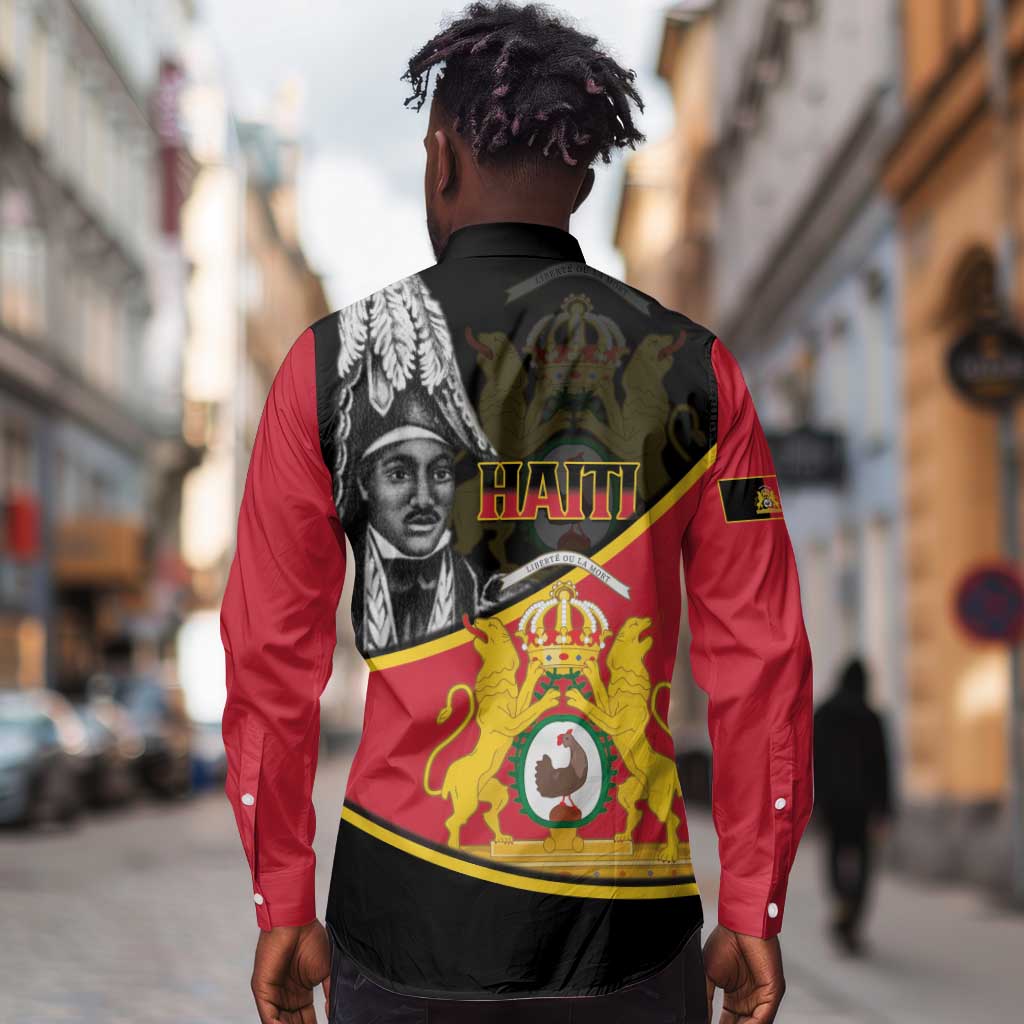 First Empire Of Haiti 1804-1806 Long Sleeve Button Shirt Jean-Jacques Dessalines Liberte ou la Mort!