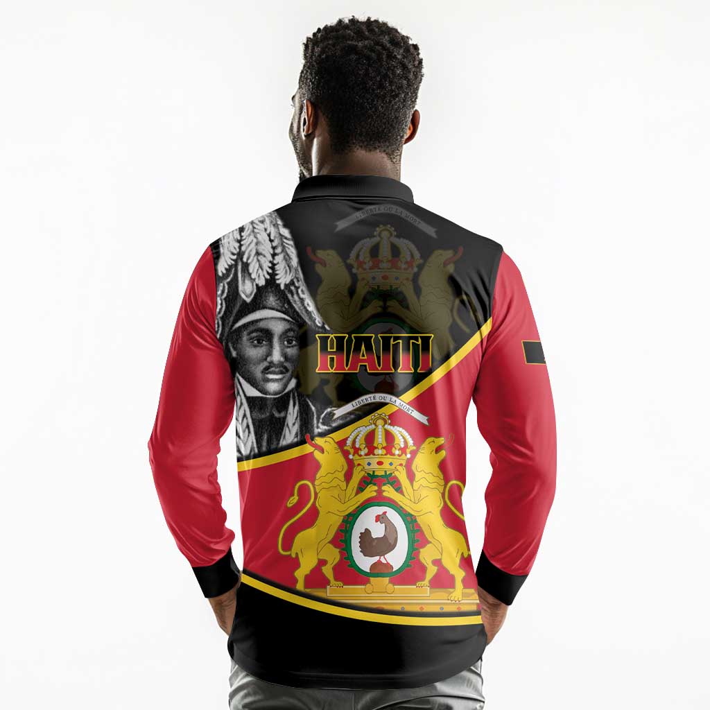 First Empire Of Haiti 1804-1806 Long Sleeve Polo Shirt Jean-Jacques Dessalines Liberte ou la Mort!